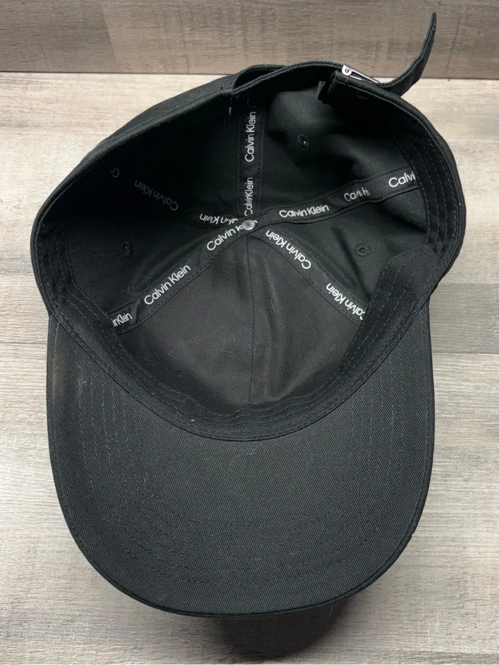 Calvin Klein CK Black Adjustable Baseball Cap Hat Logo Strapback Adult